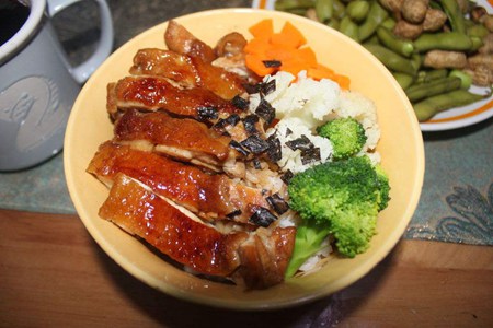 日式照燒雞腿飯的食譜做法，隻屬於一個人的營養晚餐