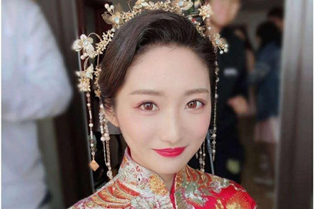 2019新娘妆唯美图片，中式新娘妆容的时尚画法