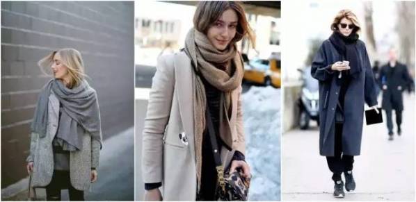 大衣与围巾的三种搭配法则，让你成为冬天的风景线